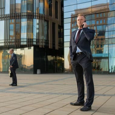 man talking on the phone